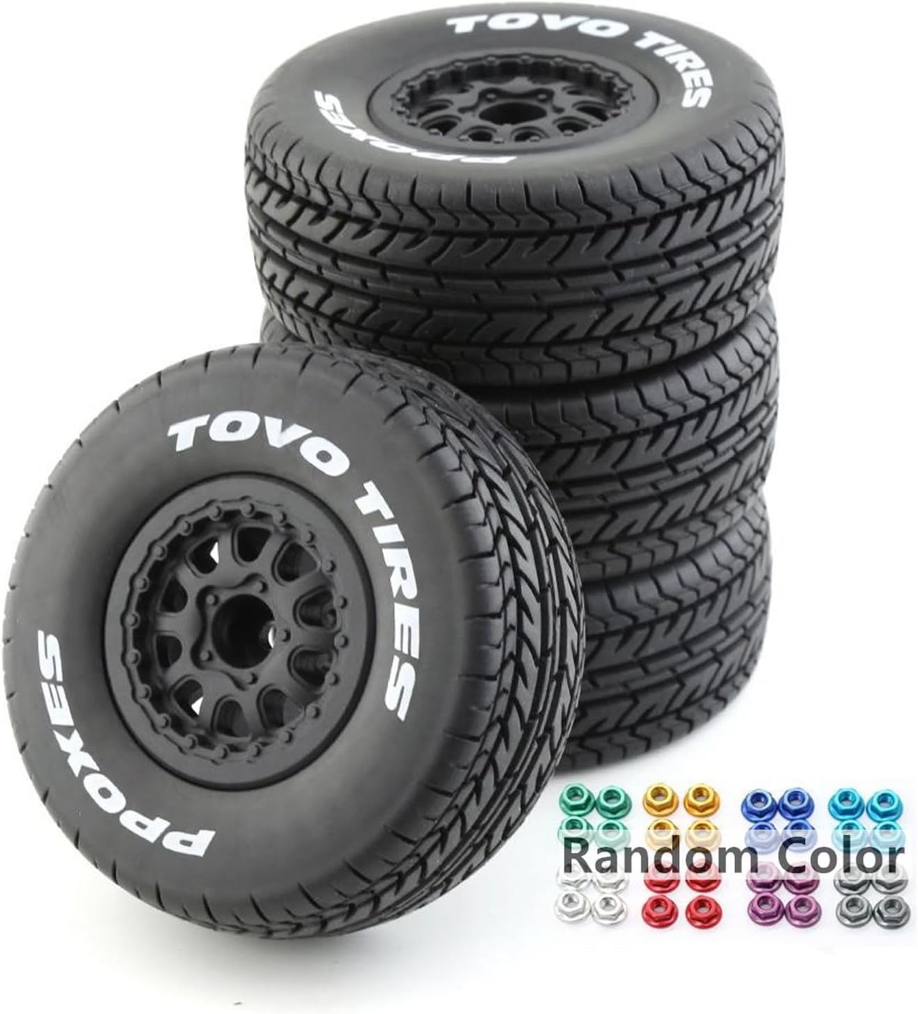 Chanmoo 1/10 RC Short Course Truck Wheels and Tires with