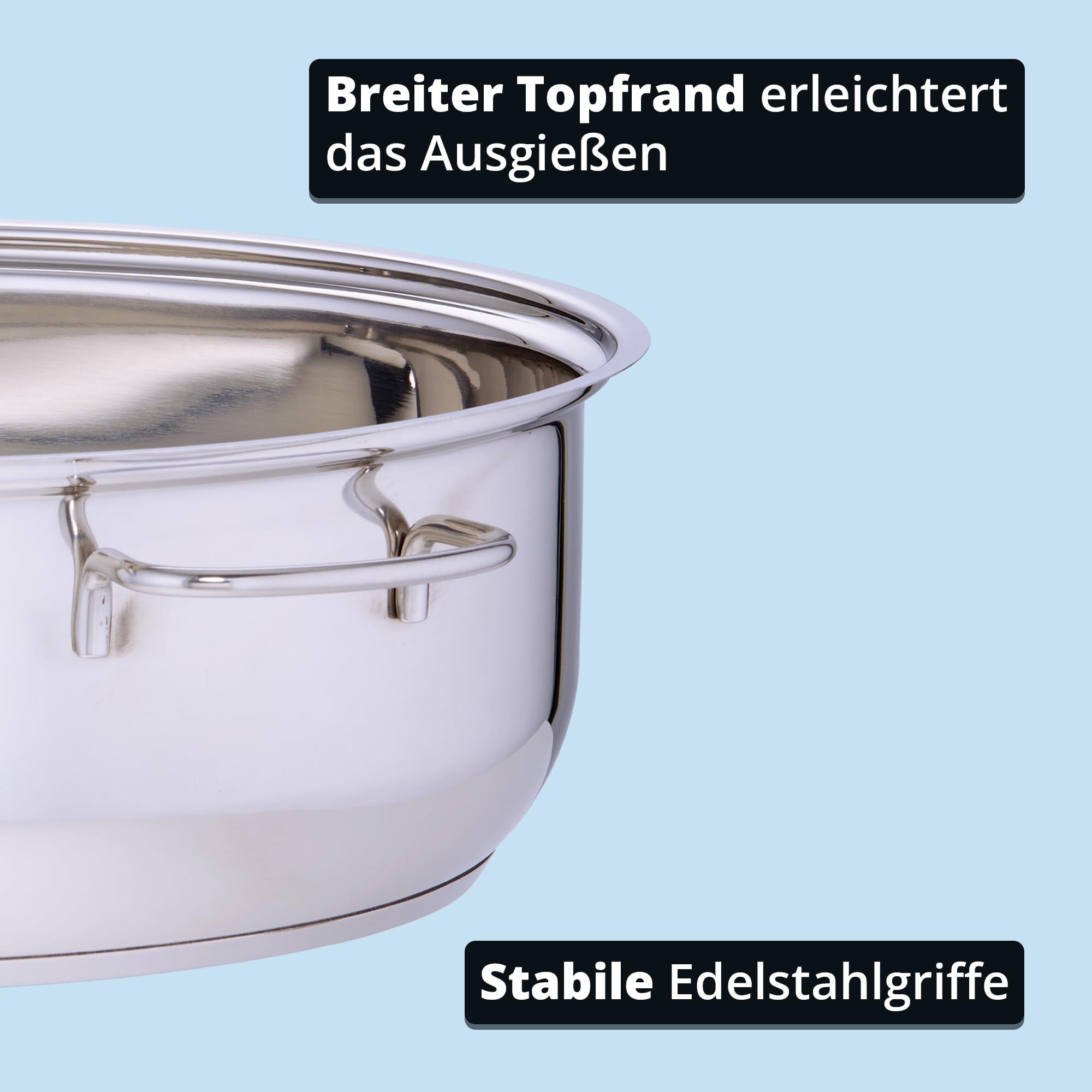 KHG Bräter mit Deckel Induktion 38x26x18 cm | Edelstahl, 7,7 l Volumen | 2in1 Deckel als Pfanne nutzbar | ideal für große Festtagsbraten | spülmaschinengeeignet, backofenfest
