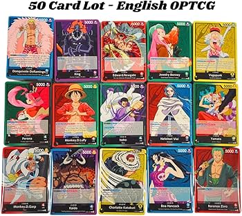 Amazon.com: 50 English One Piece Cards with Guaranteed SR, 1 in 20