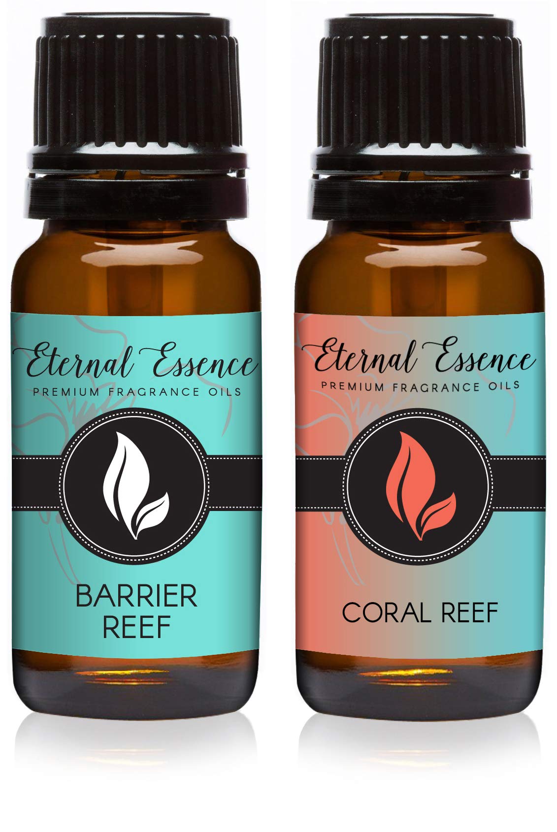 Eternal Essence Oils 2 Pack 10ml Premium Fragrance Oil - Coral Reef &amp; Barrier Reef - for Candle, Soap Making, Aromatherapy, Diffusers, Home Care, &amp; Humidifiers