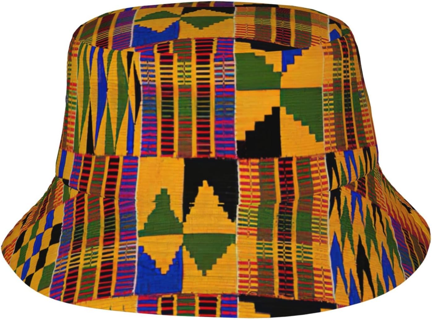 African Weaving Print Bucket Hat for Men Women,Fun Sun Hats,Fisherman Outdoor Summer Travel Hiking Cap Black