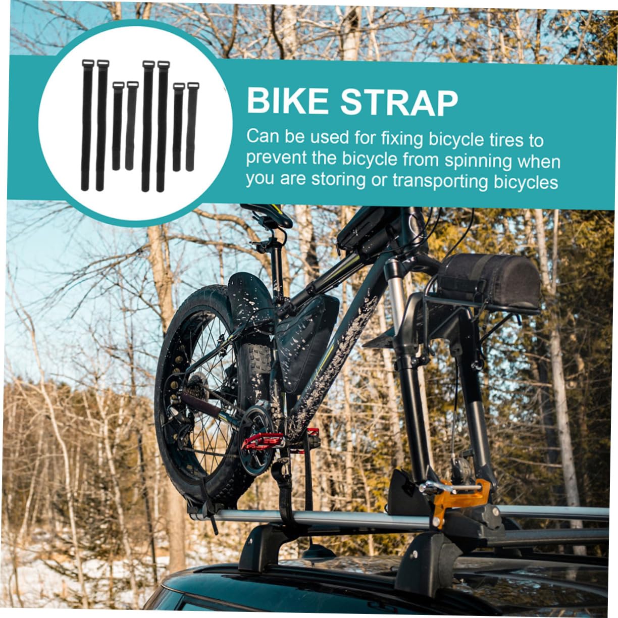 24 Pcs Bike Strap Bike Rack Strap Bicycles Luggage Stabilizer Bicycles Wheel Stabilizer Bike Nylon Straps Bike Pump Securing Strap Cycling Fastening Mountain Bike Fixing Strap