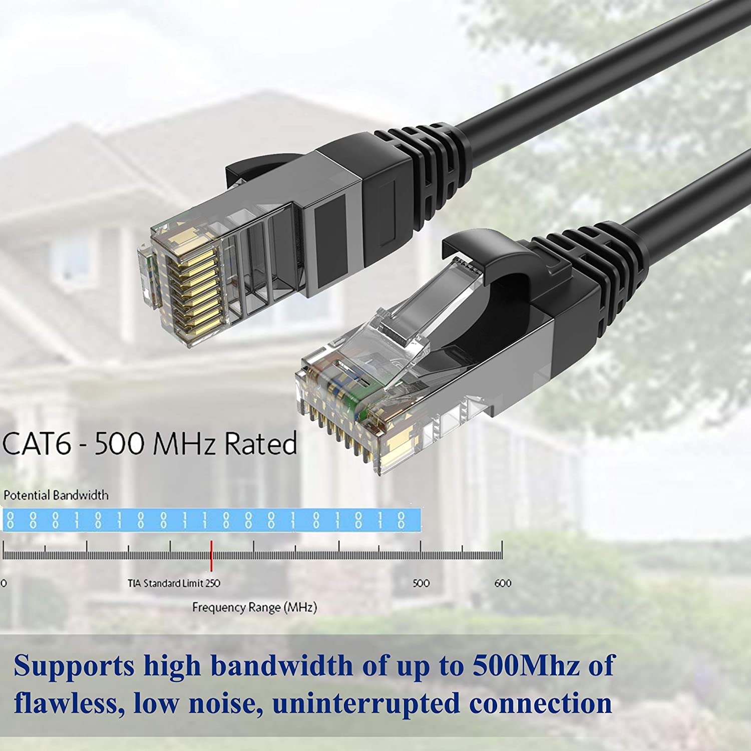 Cat6 Cavo Ethernet 50 metri, Interno/esterno Impermeabile Sepoltura Diretta Cavo Cat6 Cavo Ethernet 50 metri, Interno/esterno Impermeabile Sepoltura Diretta Cavo