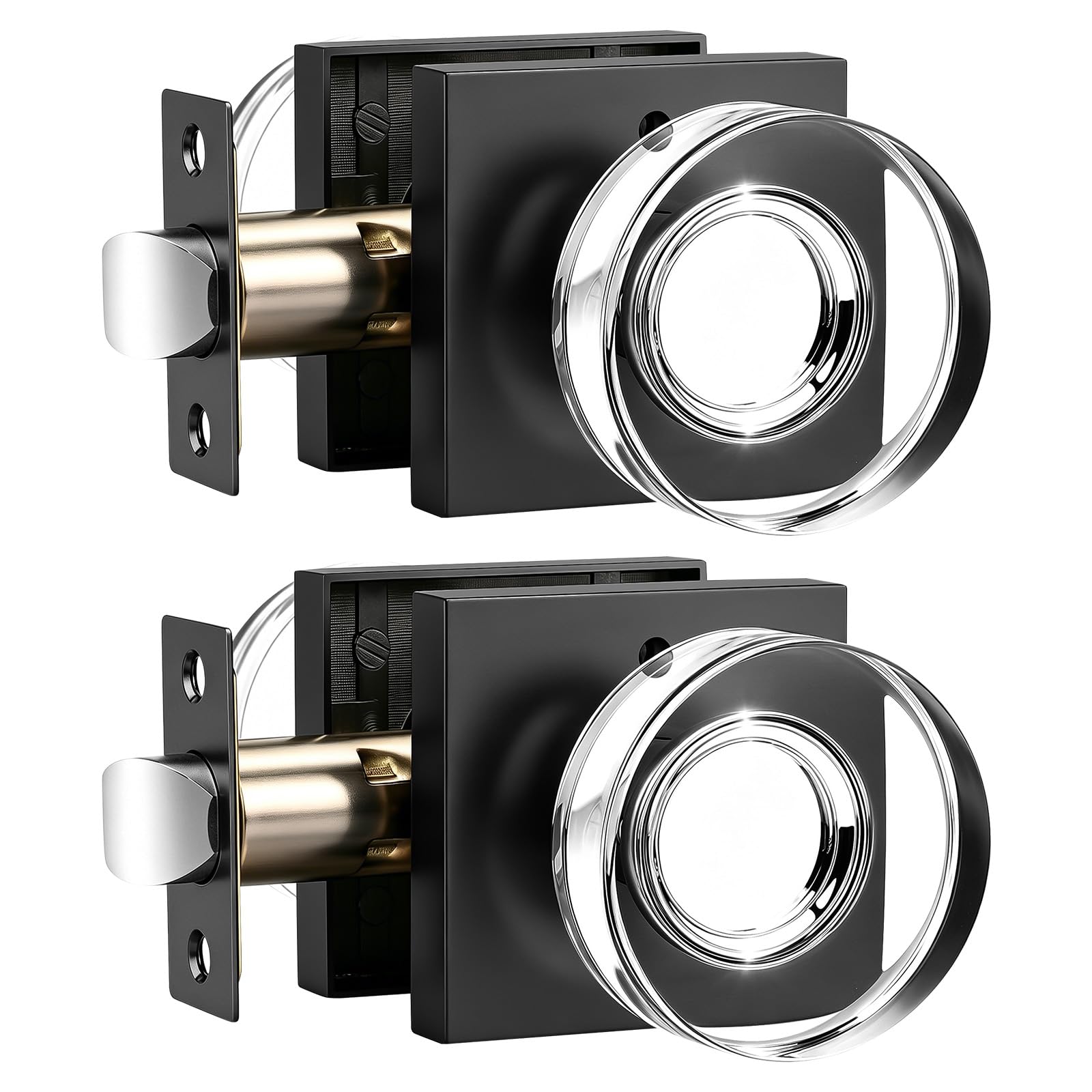 Crystal Glass Door Knobs with Lock - Privacy & Security -17 Crystal Glass Door Knobs with Lock - Privacy & Security -17