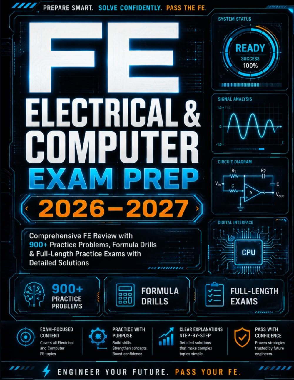 FE Electrical and Computer Exam Prep 2026–2027: Comprehensive FE Review with 900+ Practice Problems, Formula Drills & Full-Length Practice Exams with Detailed Solutions