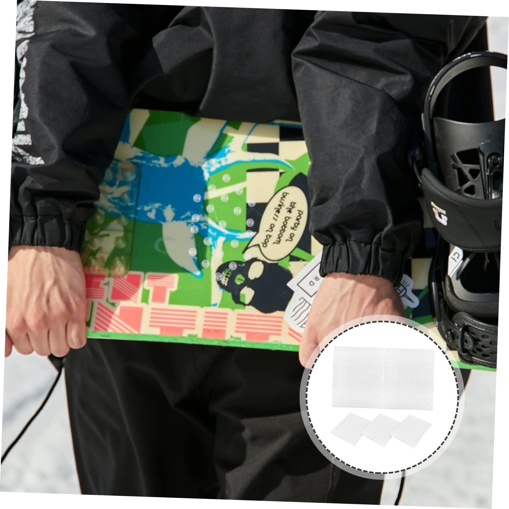 BESPORTBLE 20feuilles Coussins Antidérapants pour Snowboard De Autocollants Adhésifs pour Chaussures De Ski Sécurisée pour Sports De Plein Air Adaptés Aux Femmes Et