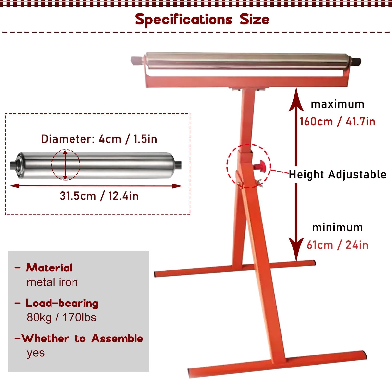 Light-Duty Roller Stand/Adjustable Height Tool Stand - 24-41in, 1 3 5 Pack Super Duty Conveyor Feed Stand for Warehouses/Factorie/DIY Projects/Woodworking(5pcs)