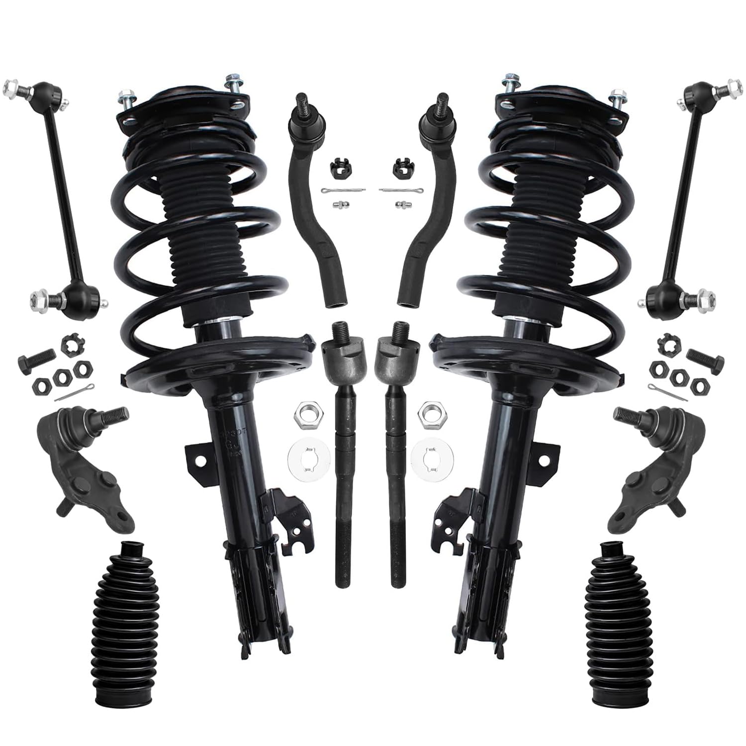 Detroit Axle - Front 12pc Struts Kit for Toyota 2007-2011 Camry Replacement
