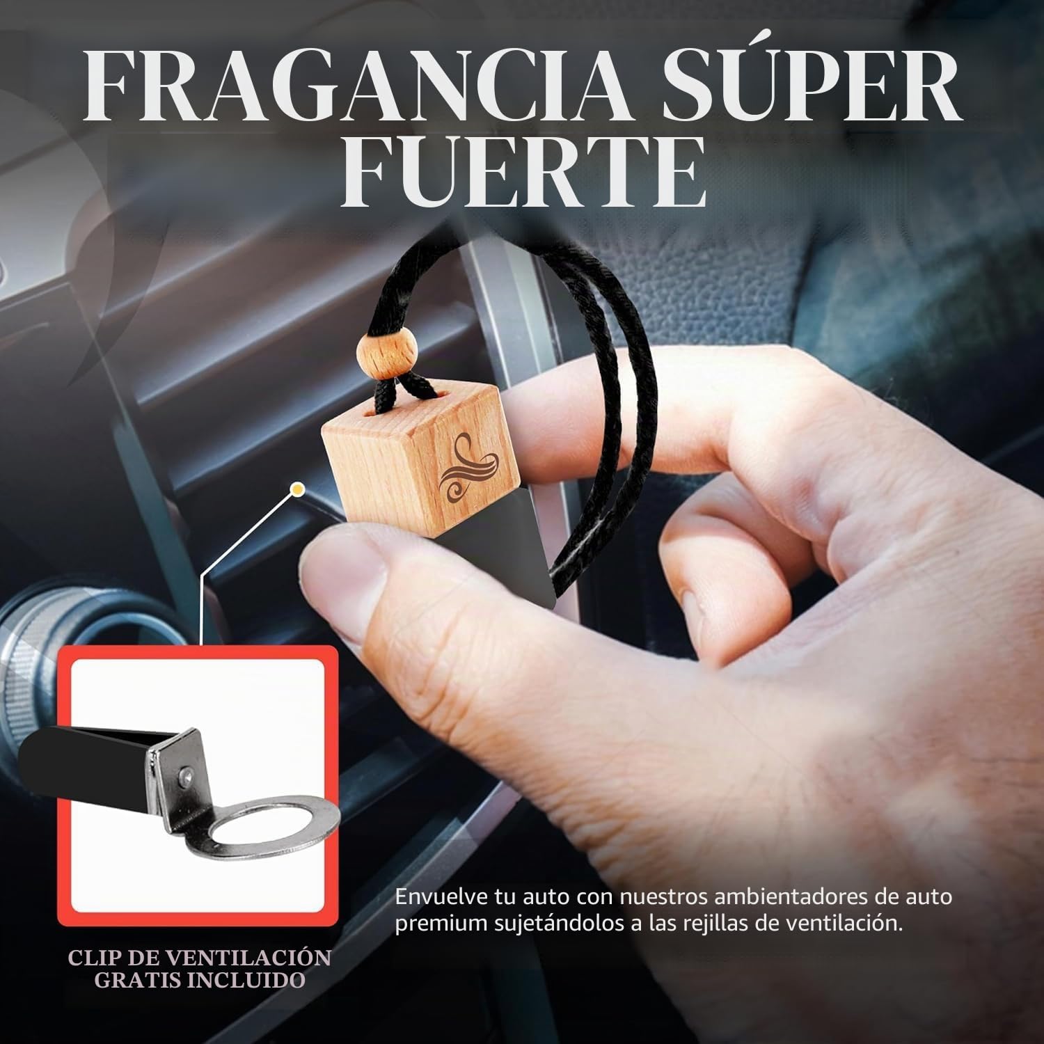 Creed - Ambientador de Coche para Hombre | Fragancias Inspiradas en el Perfume de Aventos | Tecnología Eliminadora de Olores | Aroma Fuerte