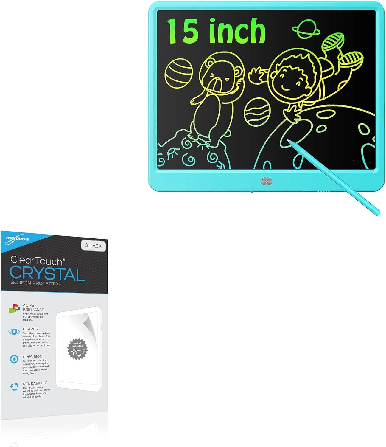 BoxWave Screen Protector Compatible with Deecam A-1501 (15 in) - ClearTouch Crystal (2-Pack), HD Film Skin - Shields from Scratches