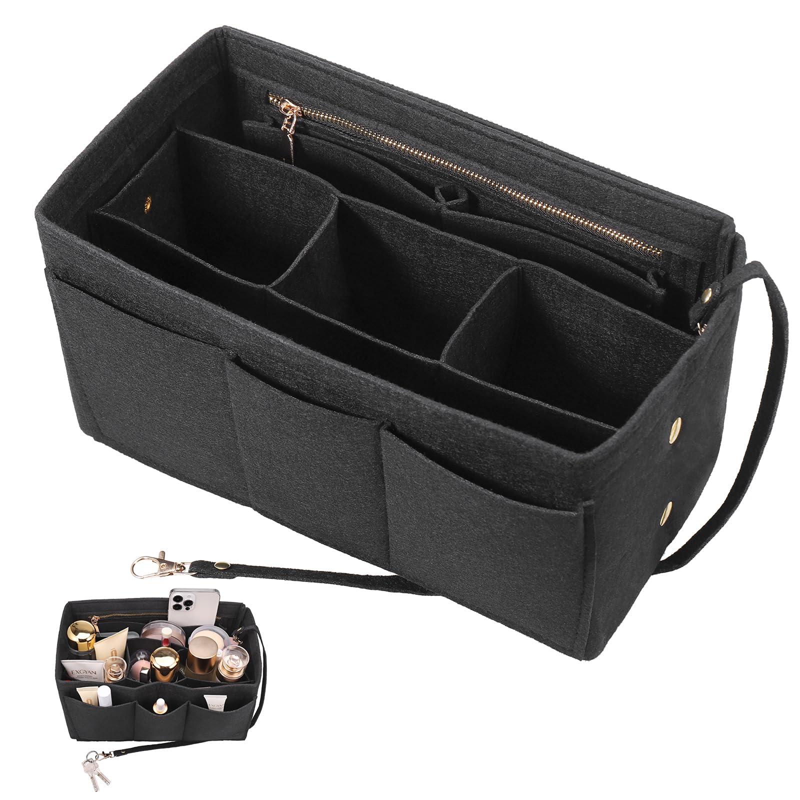DongMaple Organizzatore Per Borsa Tote Bag, Feltro - 8