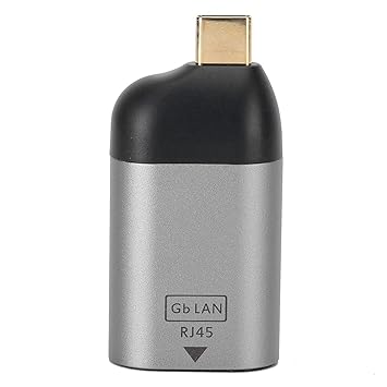 Ubersweet Portable Type?C to Gigabit RJ45 Network Port Adapter,Plug and Play,Supports 10/100/1000Mbps Transmission Rate, Mobile Phones, Computers, Tablets and Other Devices with Type?C Interface