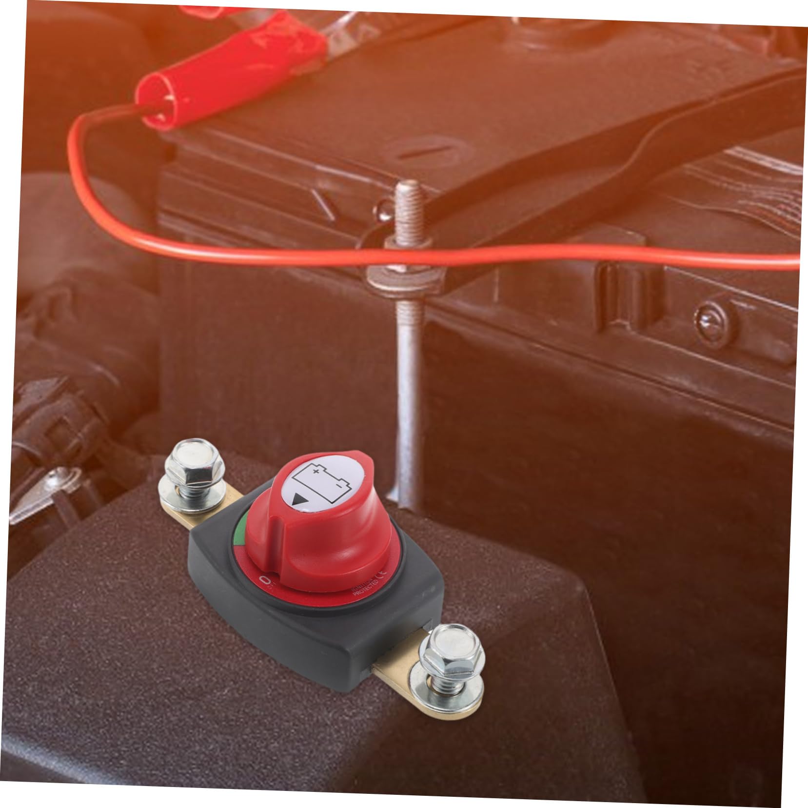 Alipis Interruttore Batteria Robusto in Ottone Abs Interruttore Scollegamento Batteria Auto Atv Nautico Camper Installazione Facile