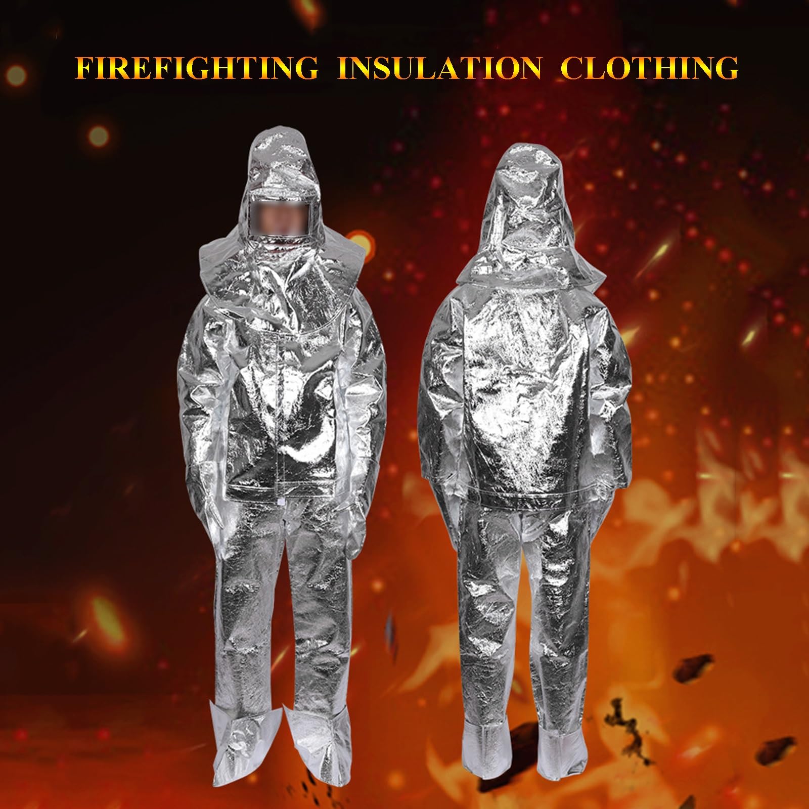 Traje Anti Radiación Térmica De 1000 Grados Ropa De Papel De Aluminio Compuesto Resistente Al Fuego Uniforme Ignífugo De Protección Contra El Calor