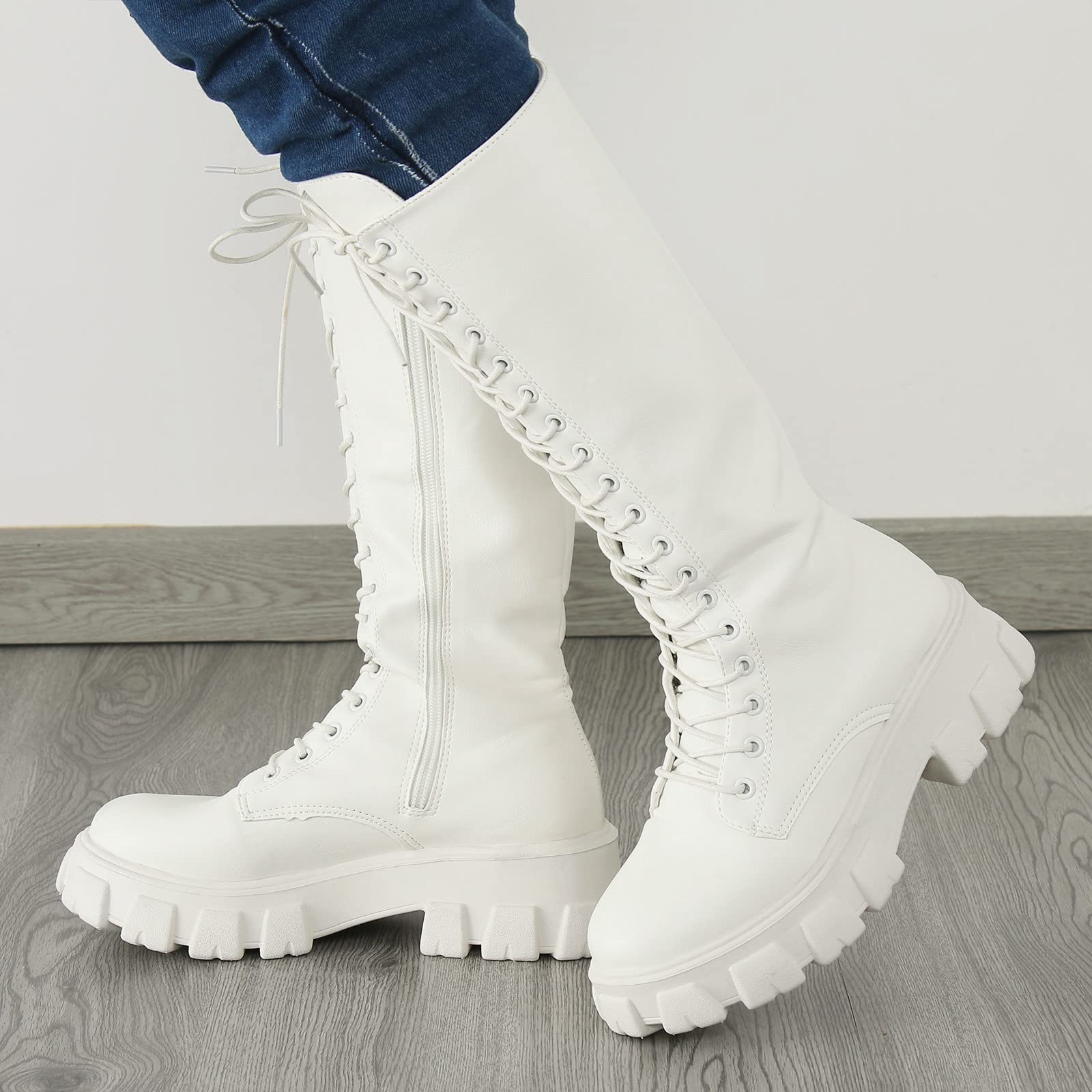 Botas Cowboy Camperas Altas Mujer Comodas Y Elegantes con Aislamiento térmico Ligeras, Casuales Botas de equitación Cómodas Antideslizante Botines Invierno Caña Ancha para Invierno Otoño Primavera
