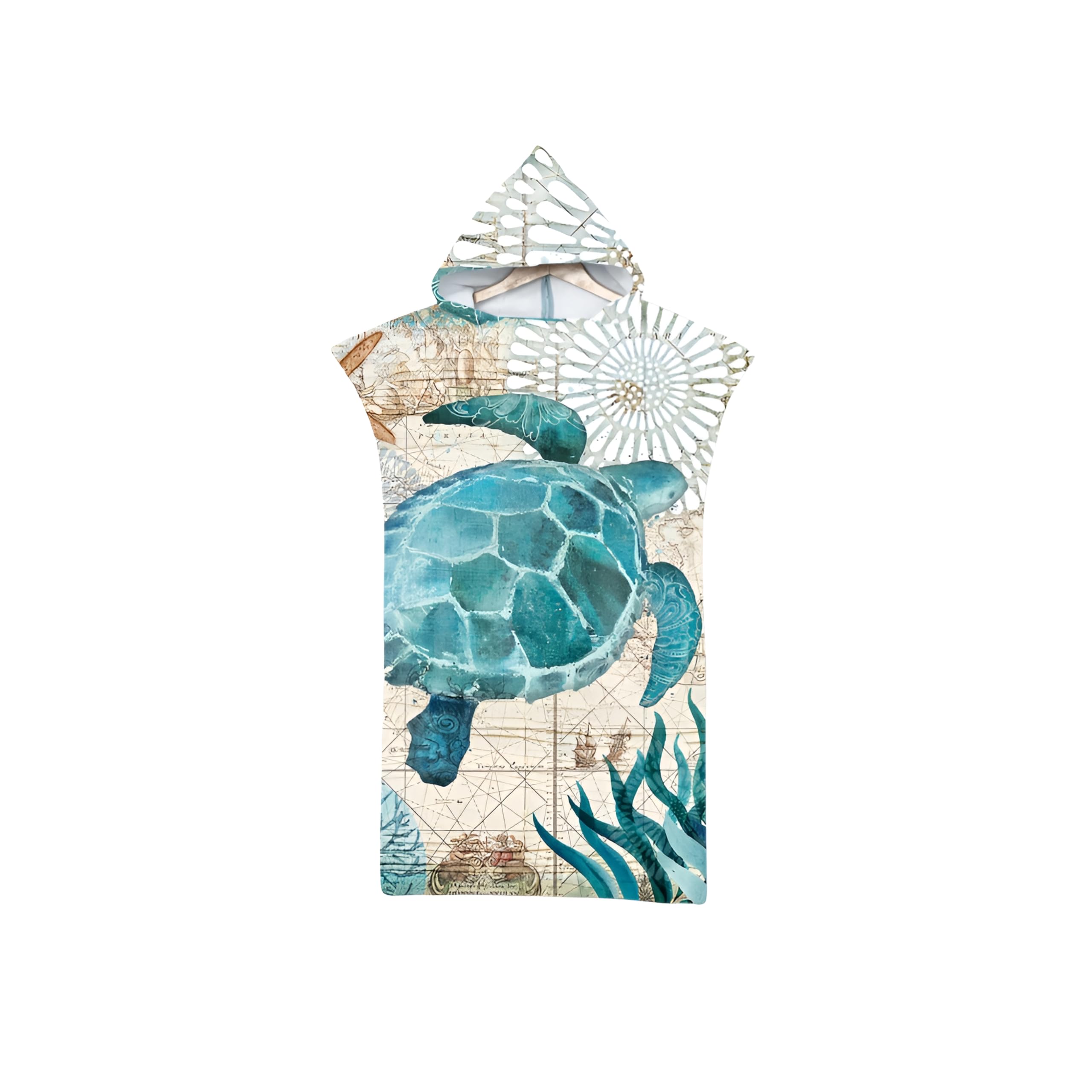 Peignoir de Bain Changing Towel Poncho de Surf pour Adulte,100L x 80l