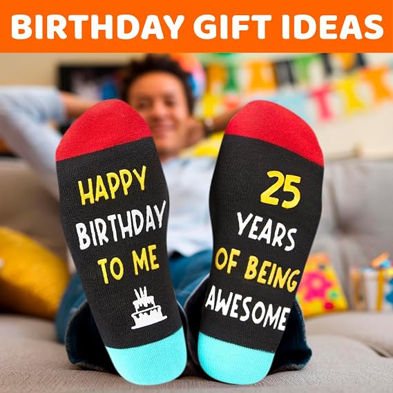 Zmart Birthday Gift Ideas Socks - Funny 20-30 Year Old Gifts for Men Women