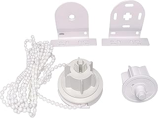 Roller Shade Clutch Repair Kit for 38 mm/1.5" Tube, Replacement Parts Set with Metal Brackets, Plastic Bead Chain and End Caps, Fits Roller Window Shades and Blackout Blinds, Easy Install