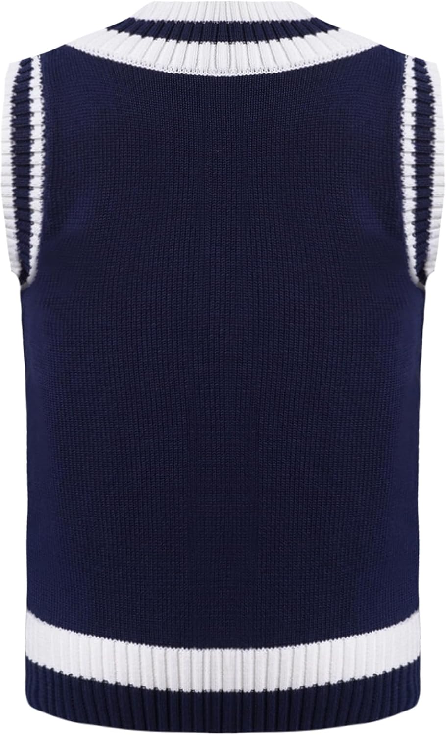 Girls Boys V-Neck Sweater Vest 100% Cotton Kids School Uniform Cable Knit Vest Casual Sleeveless Pullovers