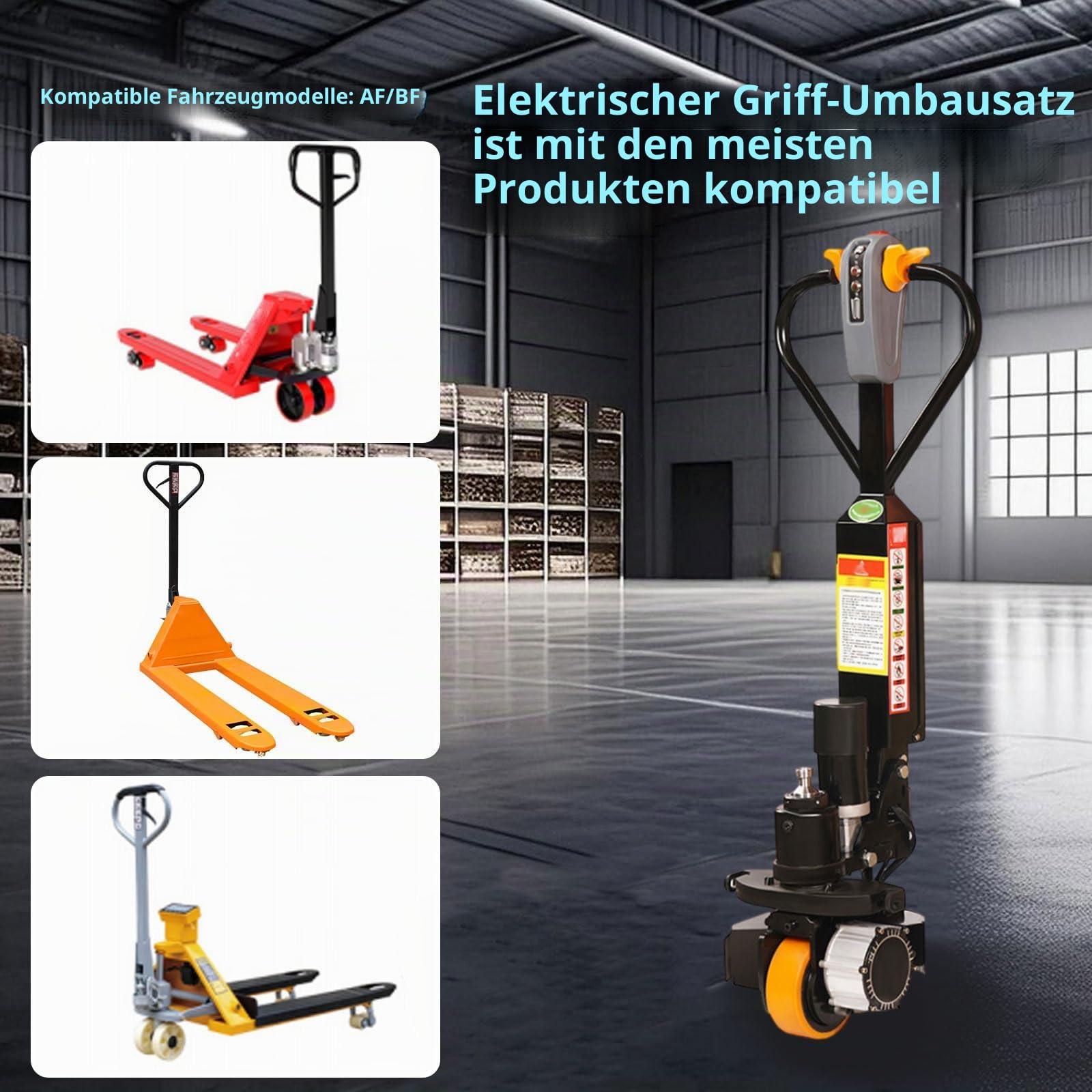 Elektrischer Hubwagen-Umbausatz, Elektrische Integrierte Hydraulikstange 48 V, 1000 W, Starke Leistung Einfache Bedienung Für Materialtransport Und Klettern