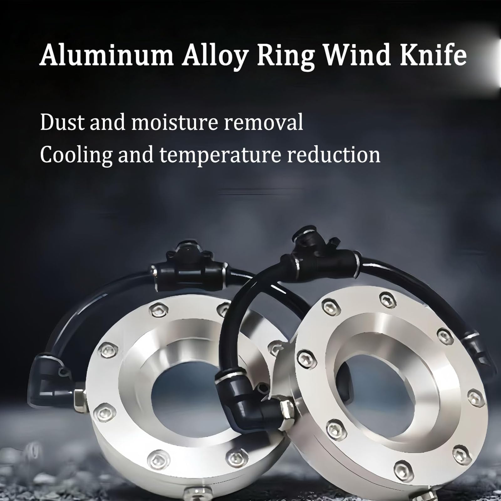 Cuchilla De Aire Anular, Soplador De Aire Anular De 360 ​​Grados, Aleación De Aluminio Y Flujo De Aire Uniforme, Diámetro Interior De 8 A 51 Mm (Opcional), Espesor De 28 25mm