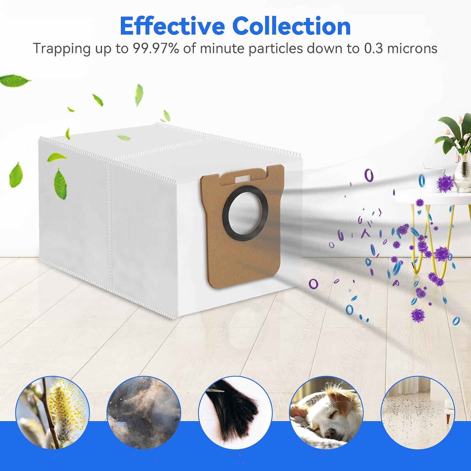 Replacement Parts Accessories Kit for Dreame L20 Ultra / L30 Ultra Robotic Vacuum Cleaner Spare Parts 1 Main Roller Brush 2 HEPA Filters 6 Side Brushes 6 Pads 6 Dust Bags and 1 Brush image 4