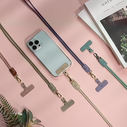 Miniatura 2 de Correa cruzada y cuello para teléfono  1 correa para el cuello personalizable, 1 pestaña extraíble de piel sintética para teléfono celular, soporte