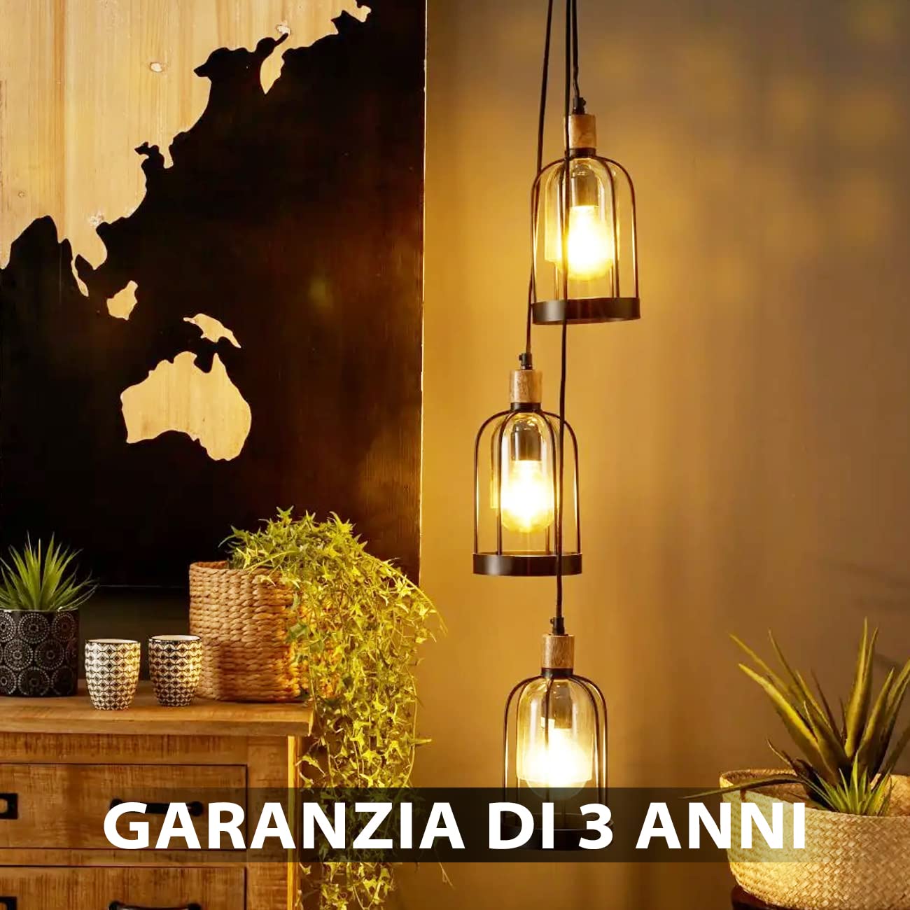 Lampadine di filamenti a LED, 7.5W Equivalenti a 75W, 1055LM, 2700K Bianco Caldo, Attacco E27, Stile Vintage Retrò, Non Dimmerabile, Confezione da 6 Pezzi