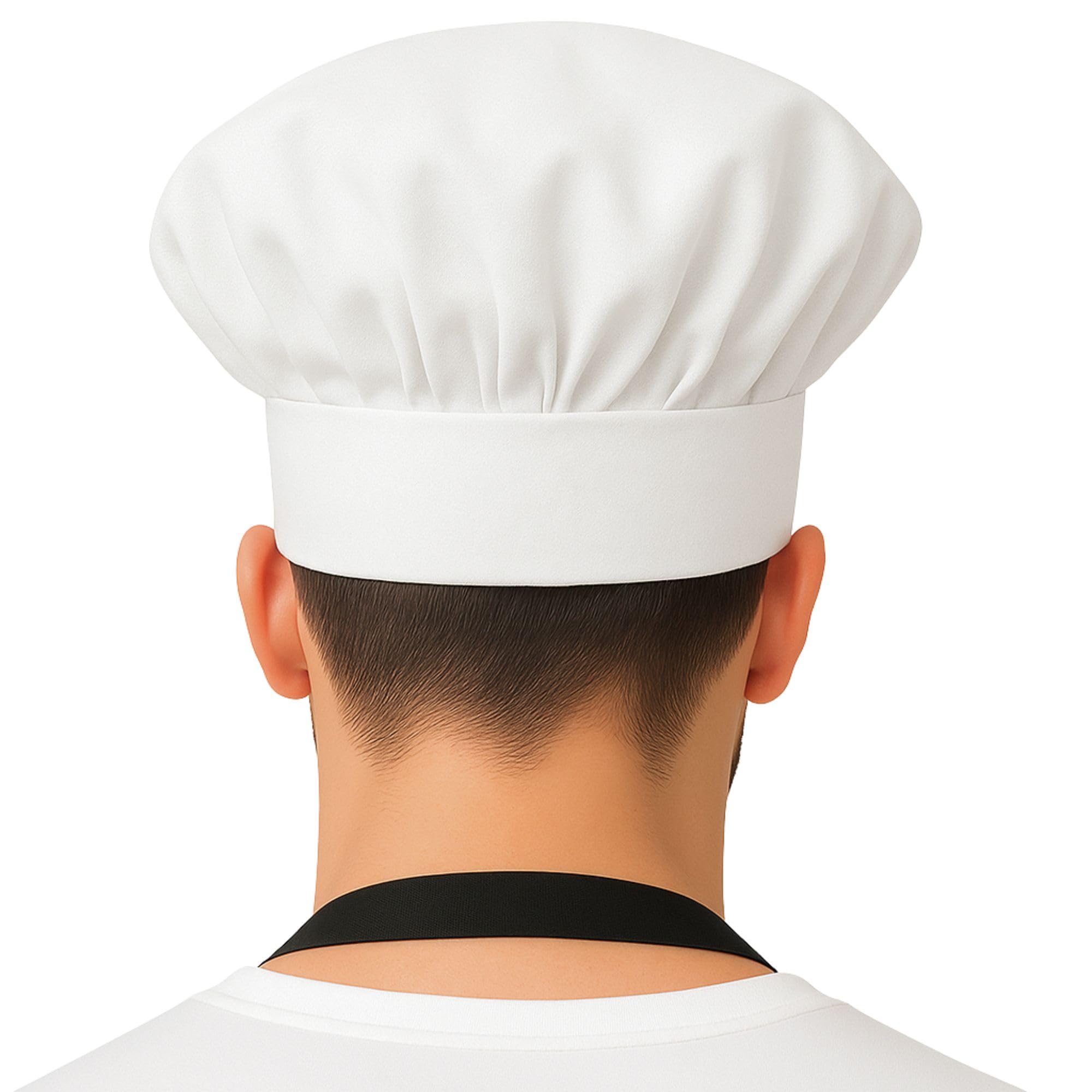 uniformer Chef Cap | Adjustable & Breathable Kitchen Hat | Unisex, Durable, Comfortable & Stylish | Perfect for Chefs, Cooks & Restaurants (White_Pack of 2) - Image 4 thumbnail