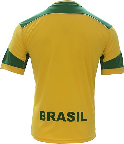 Miniatura 3 de ARZA Brasil New Jersey Fútbol AmarilloVerde 100% Poliéster