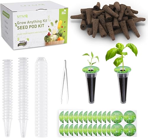 Miniatura 7 de 140 unidades de cápsulas hidropónicas compatibles con kits de hierbas AeroGarden Grow Anything - Incluye esponjas de cultivo, cestas de cultivo,