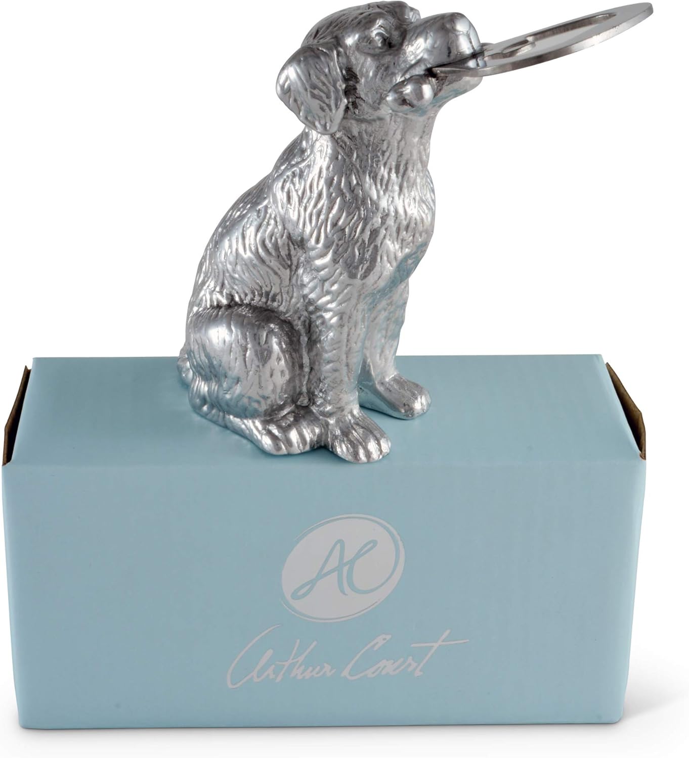 Arthur Court Aluminum Labrador Hunting Dog Bottle Opener, 4.5 Inches Tall, Intricate Detailing, Strong and Durable, Ideal Father's Day Gift for Dog Lovers and Hunters, Dog Bottle Opener