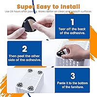 Vista 7 de TRVL FIELDER Ruedas giratorias autoadhesivas – Rueda universal giratoria de 360°, rodamiento de transferencia de bolas mini para pequeños