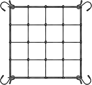 Scrog Netz 40x40cm,Grow Netz,Grow Zelt Netz,Wachsen Zelt Netz,Pflanzennetz Grow Netz,Pflanze Unterstützung Netz Elastische Spalier Netz Mit 4 Haken,für Gemüse Früchte Blumen Besseres Wachstum