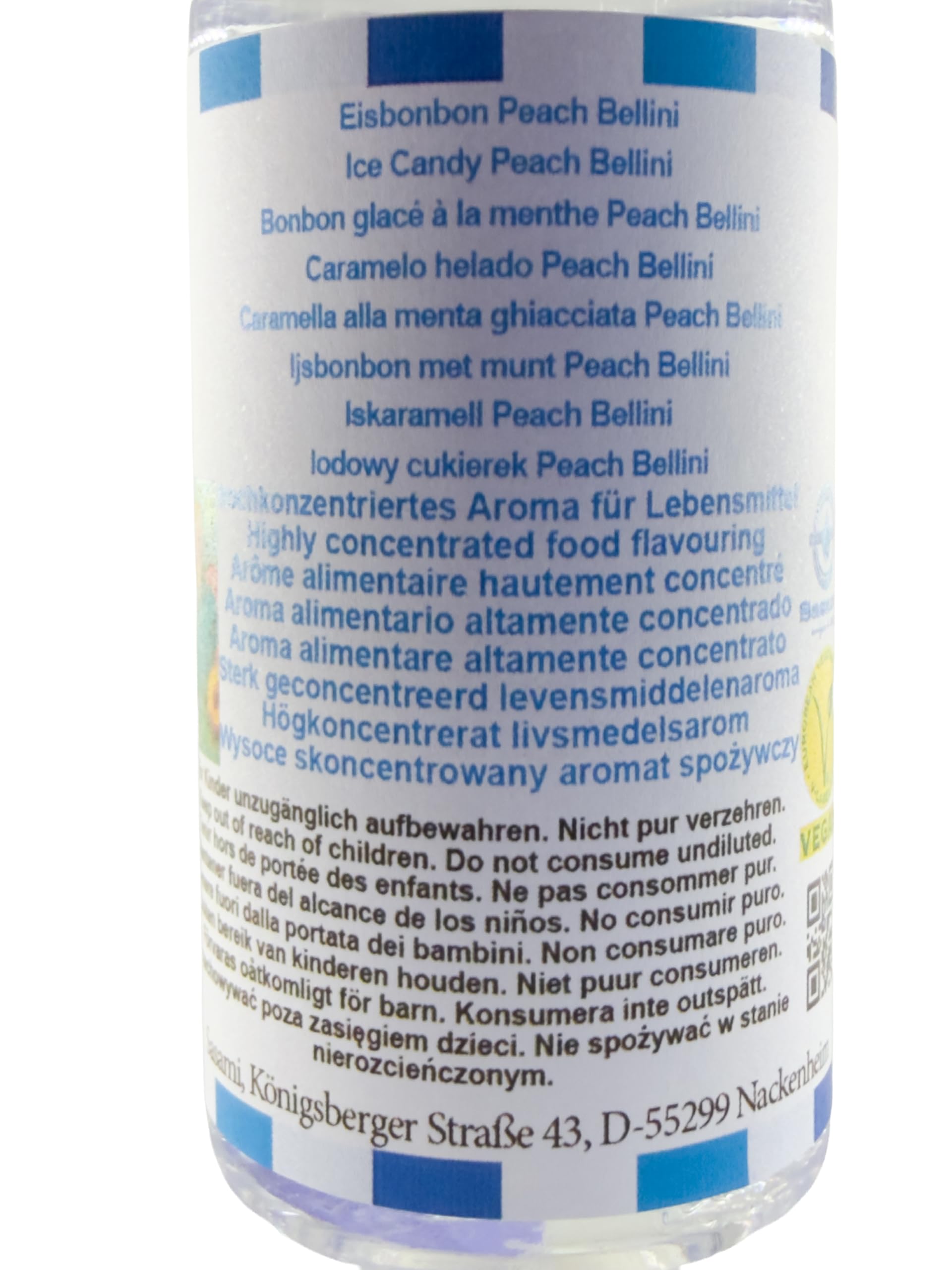 Caramelo helado Peach Bellini aroma concentrado - Vegano - Sasami - 100ml