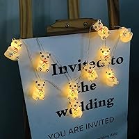 Vista 8 de Bonita luz nocturna de panda, tira de luces de oso de bambú para dormitorio de niños, guirnalda de luces de panda para niños, cumpleaños, hogar