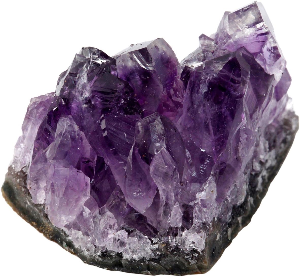 Rockcloud Natural Purple Amethyst Quartz Crystal Cluster Geode Druzy Home Decoration Gemstone Specimen