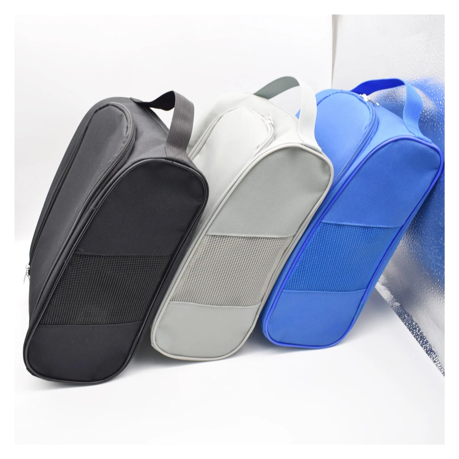 4 Stück tragbare Golf-Schuhtasche, Oxford-Tuch, atmungsaktiv, leicht, staubdicht