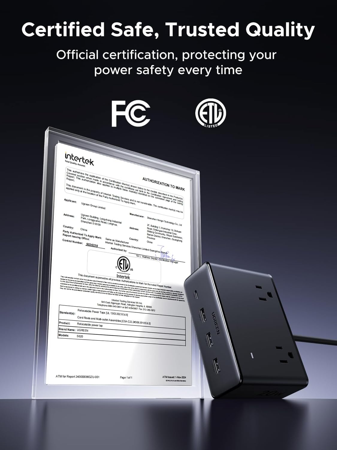 UGREEN 65W GaN Charger + 8-in-1 Power Strip Bundle, USB C Fast Charging Station with 4 AC Outlets & 4 USB Ports, All-in-One Charging Solution for Home, Office & Travel