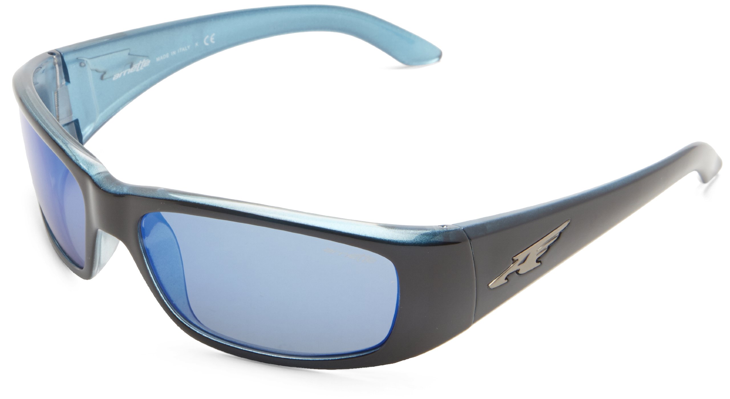 Arnette Quick Draw AN4178-06 Wrap Iridium Sunglasses,Gloss Black,59 mm