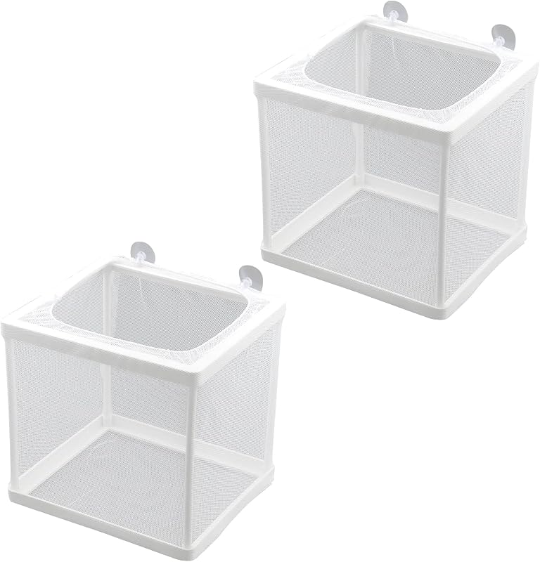 Caixa Incubadora com Rede para Reprodução de Peixes MY MIRONEY Branca 16 x 14,3 x 15,8 cm Pacote com 2