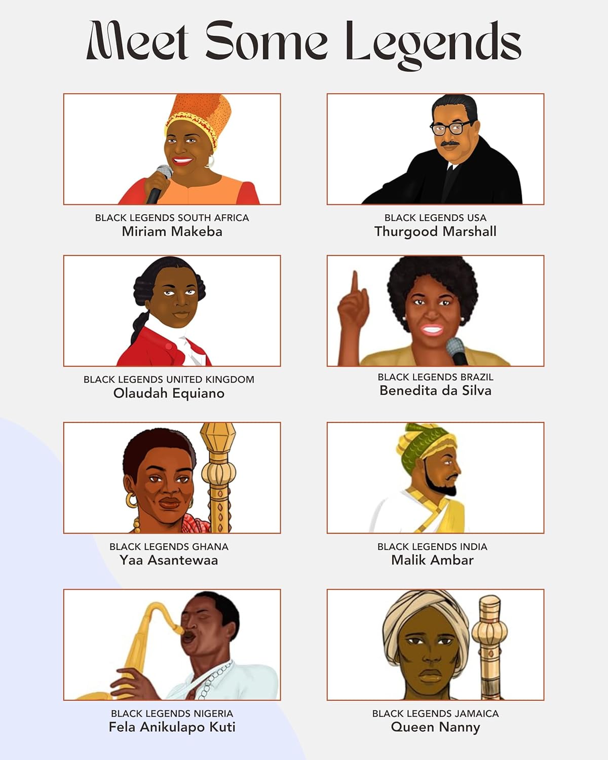 Kulture Games Playing Cards: Black Legends - Legends Trivia Card Game for Family & Adult Game Night – Inspirational Black History