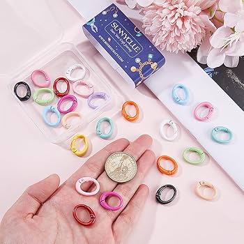 Lot De 20 Fermoirs Porte-clés En Forme De Cœur – 10 Couleurs, Alliage Métallique, Ressort Pivotant – Pour DIY, Accessoires