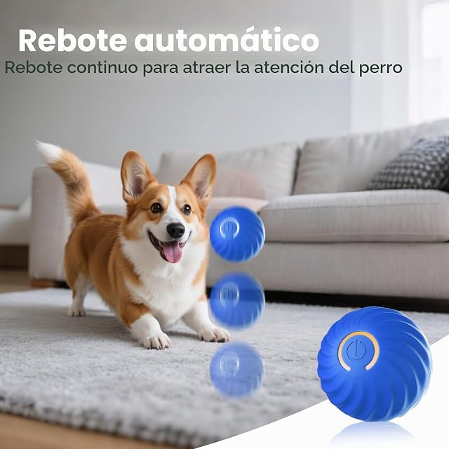 Foto 2 de 8 de Gerbala Pelota Interactiva para Perros, Pelota De Juguete Inteligente,Bola De Auto Rodante para Perros