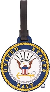 Desert Cactus US Navy Luggage Tag Main Seal PVC Construction Battalions Officially Licensed United States