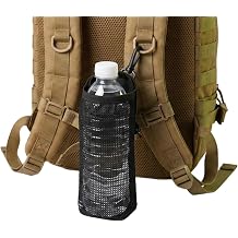 Water Bottle Pouc for Backpack Foldable with Carabiner Attachment