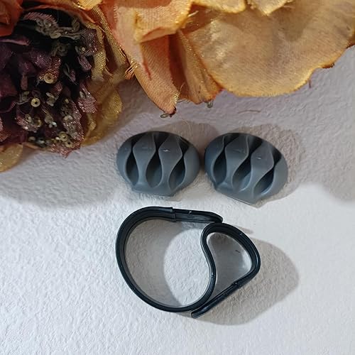 Miniatura 5 de Coralpearl Clips de caída de cables de escritorio no adhesivos, soporte para cable de mesa, abrazadera de gestión de cables pequeña extraíble,