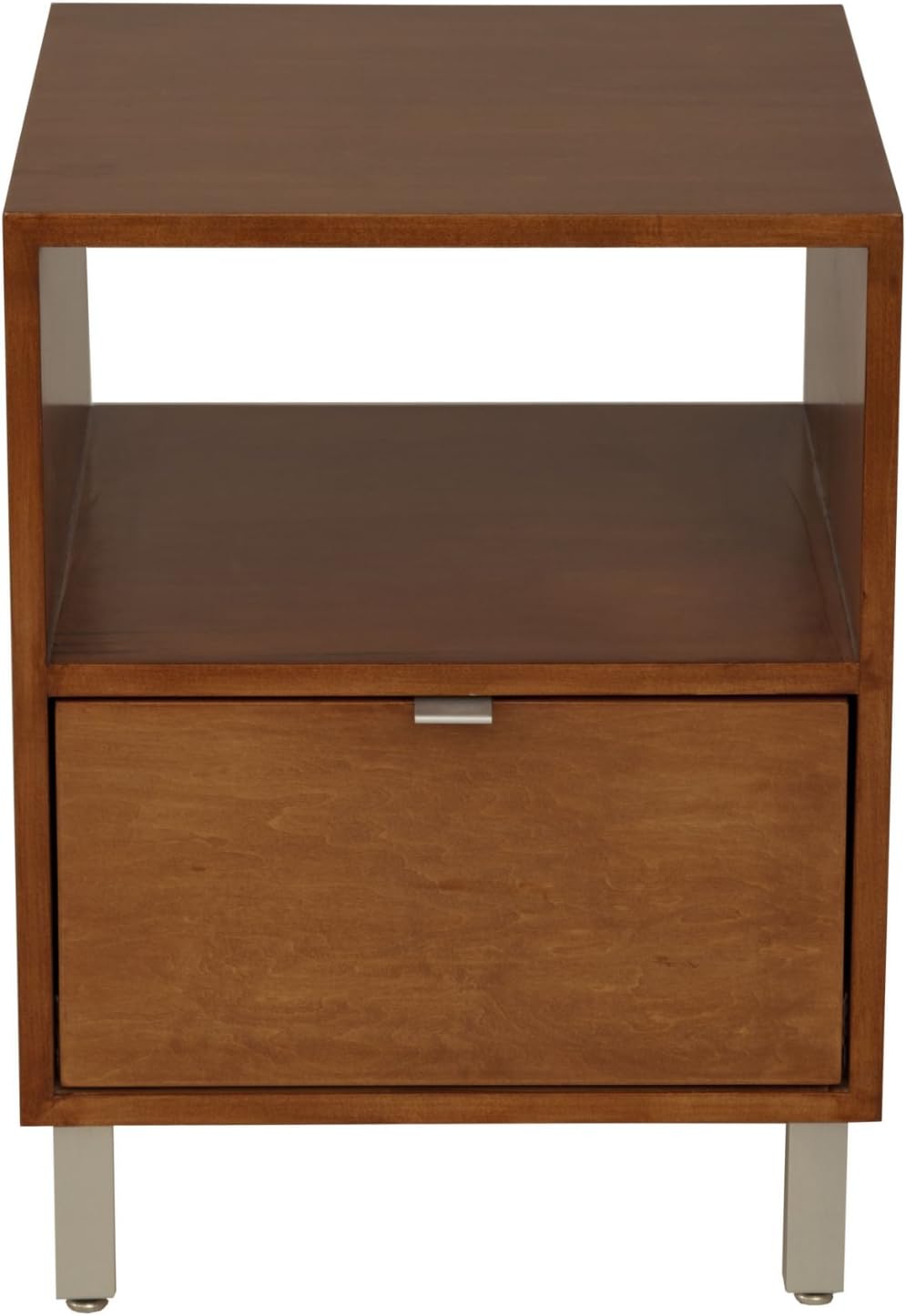 Urbangreen High Line Nightstand/End Table in Painted Eco MDF, Orange Paint
