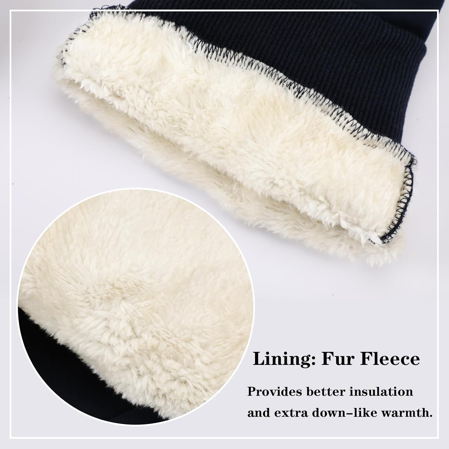 MAYSTEPPE Women's Fleece Lined Sweatpants, Sherpa Lined Winter Joggers with Pockets, Warm Thermal Lounge Pants - Image 5