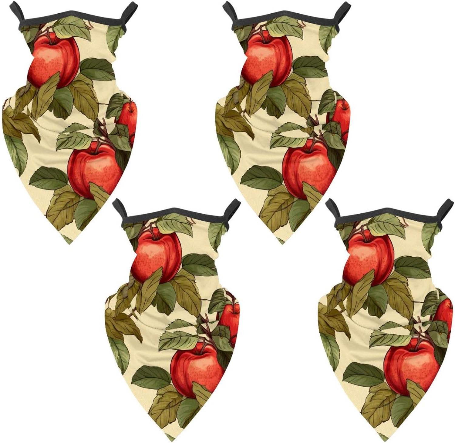 4 Pack Fruit Neck Gaiter, Cooling Breathable Face Mask UV Protection Scarf Hiking Bandana for Men/Women